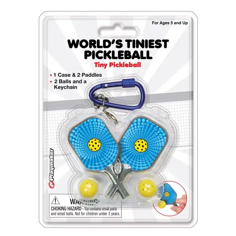 World‘s Tiniest Tiny Pickleball Set Multicolored 5 Piece For Ages 5+