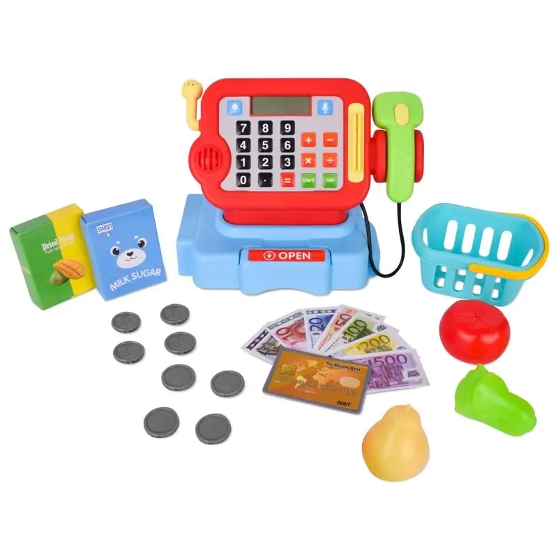 Acorn Avenue Cash Register Play Set Assorted 25 Piece For Ages 3+