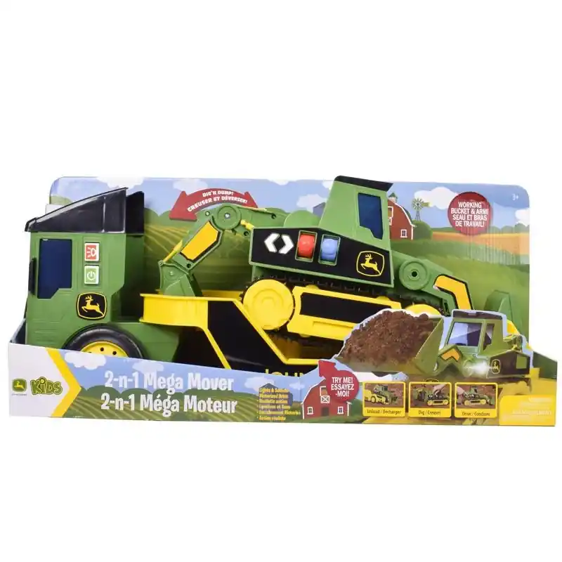 John Deere Maxx Power 2-in-1 Mega Mover Multicolored Toy For Ages 3+