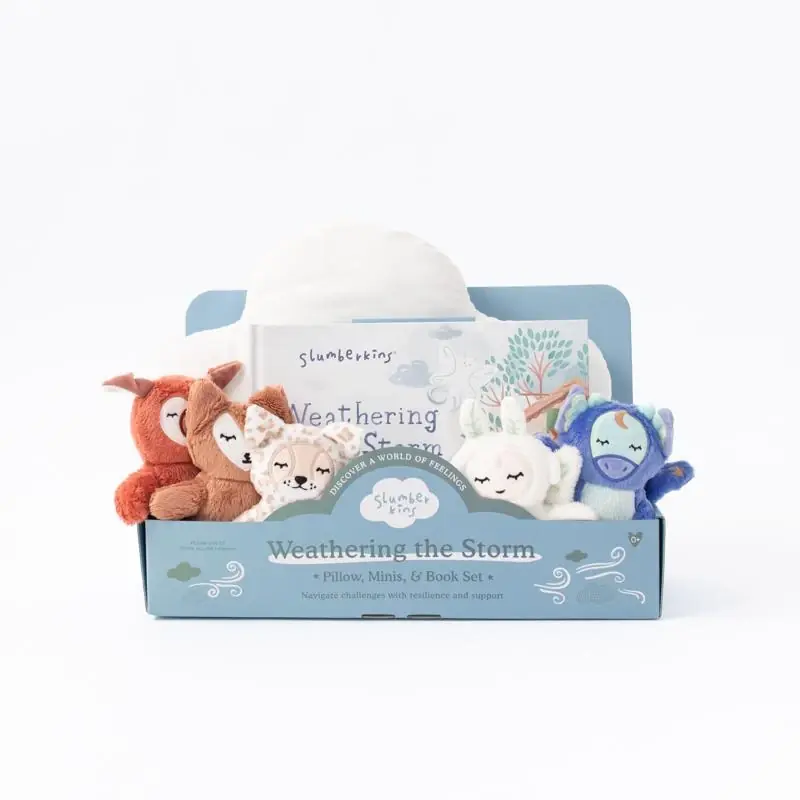 Slumberkins Weathering The Storm Pillow & Book Set Assorted 7 Pc