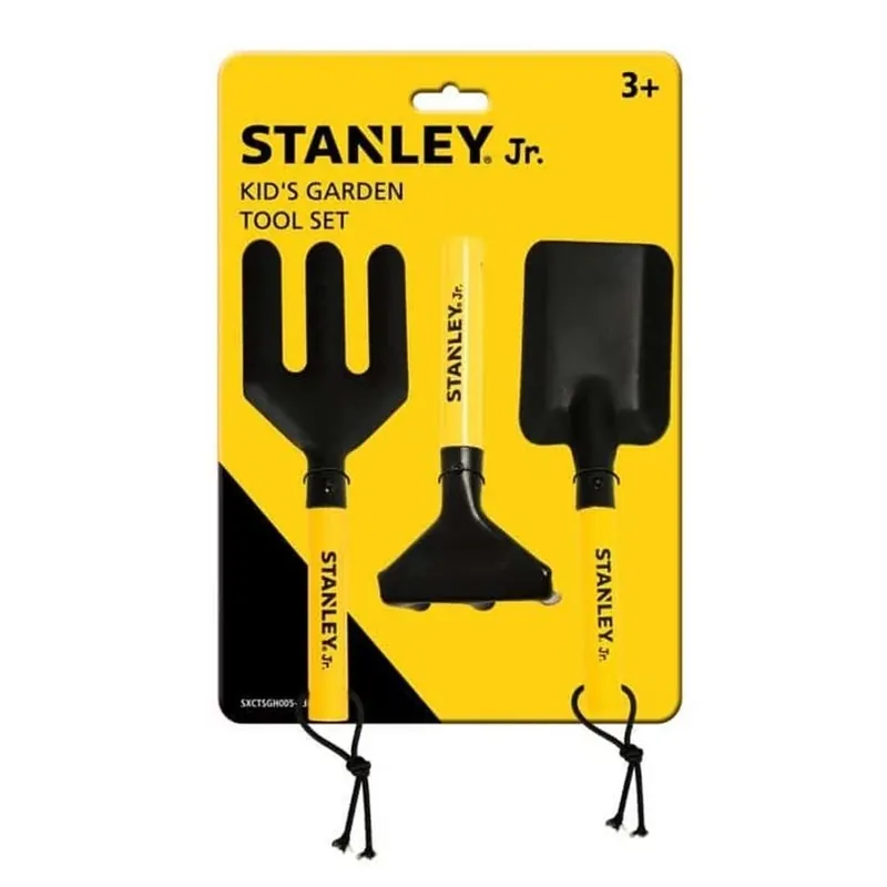 Stanley Jr. Kids Garden Tool Set – Yellow & Black, 3‑Piece