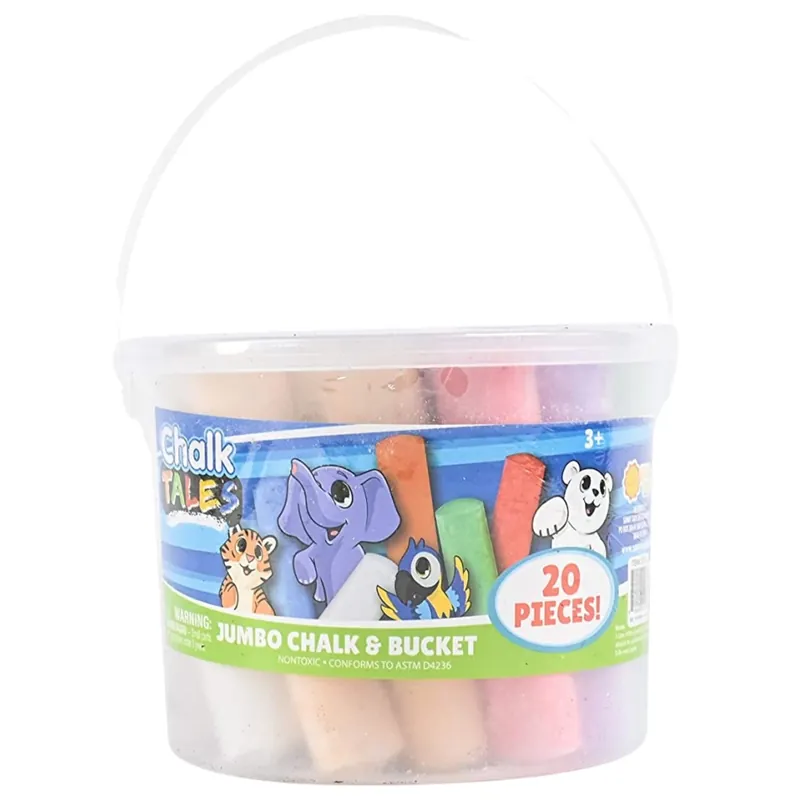 Sunny Days Chalk Tales Jumbo Chalk & Bucket 20 Pc