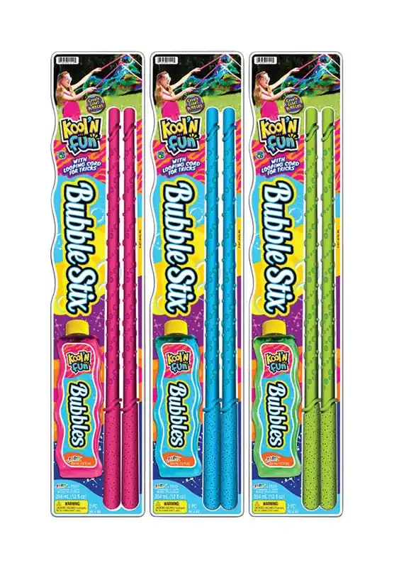 Ja-Ru Kool‘N Fun Bubble Set With Wand Assorted 3 Pc