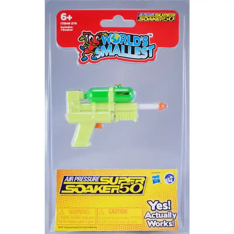 World‘s Smallest Super Soaker Plastic Toy 1.55" X 5.3" X 8.35"