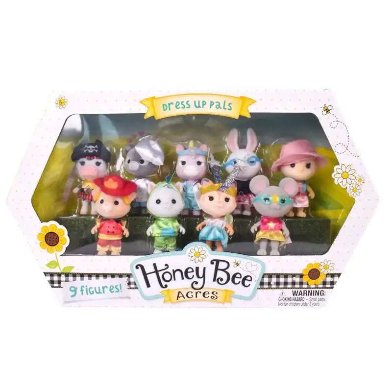 Honey Bee Acres Dress Up Pals Figure Set Multicolored 9 Piece