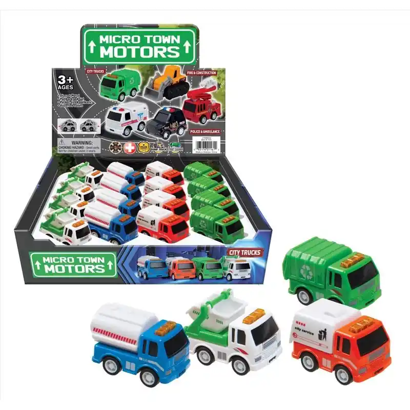 Playmaker Toys City Trucks Assorted Die Cast Metal, 2 Length, Ages 3+