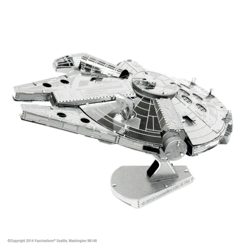 Metal Earth Star Wars Millennium Falcon 3d Model Kit - Silver