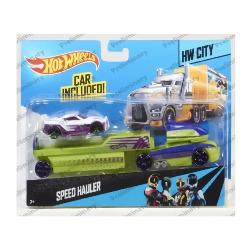 Hot Wheels Track Speed Hauler Truck Assortment Multicolored 5 Pc