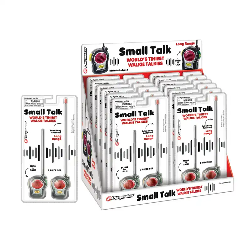 Playmaker Toys Small Talk World Tiniest Walkie Talkies Toy Metal 2 Pc