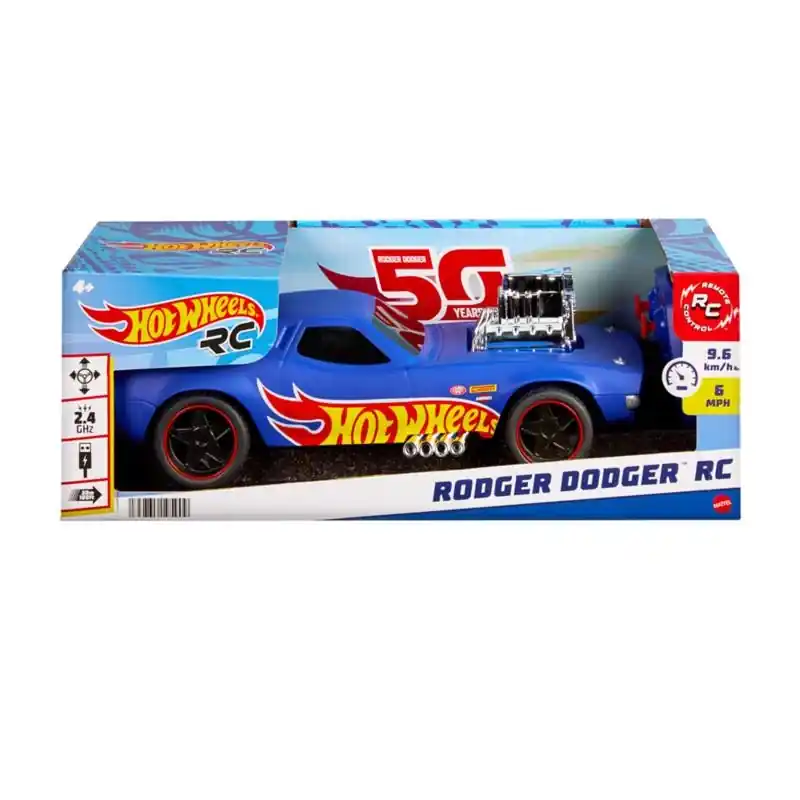 Mattel Hot Wheels Rodger Dodger Rechargeable Car Toy Blue Htp54
