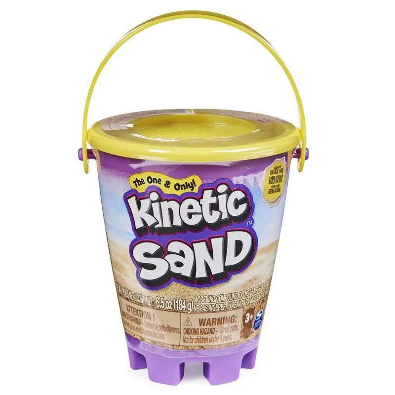 Kinetic Sand Pail Natural 6.5 Ounce For Creative Play