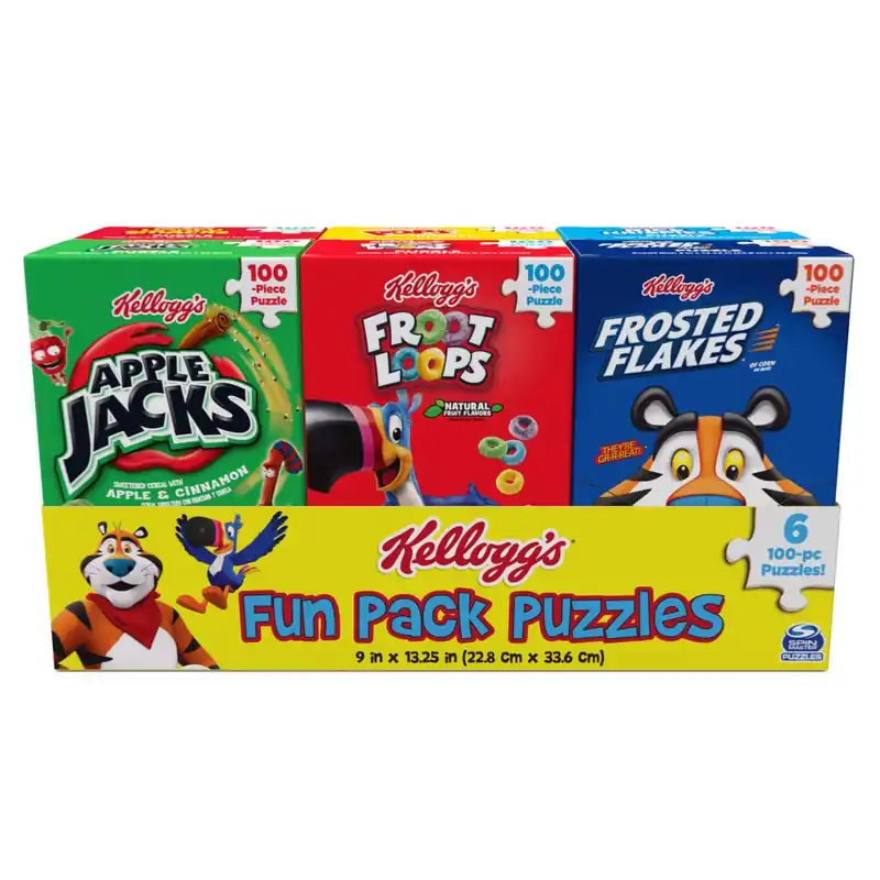Kellogg‘s Cereal Fun Pack Puzzles - 6 Piece Multicolored Set For Ages 4+