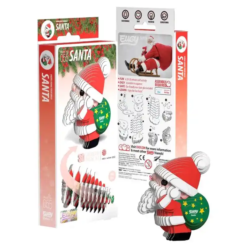 Safari Ltd. Eugy Santa 3d Puzzle Multicolored Cardboard 6+