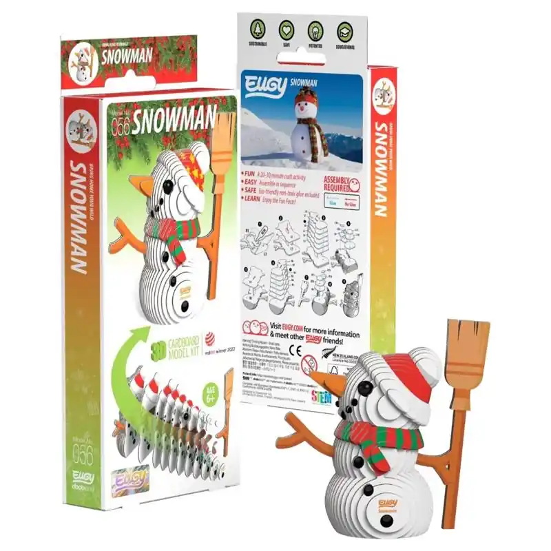Safari Ltd. Eugy Snowman 3d Puzzle Multicolored Cardboard 6+