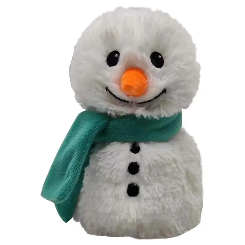 Warmies Scarf Snowman Plush Stuffed Animal Green/white, 9.15 Inches
