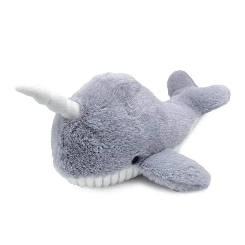 Plush Stuffed Animal Narwhal Gray/white 9" X 12.75" X 5.9"