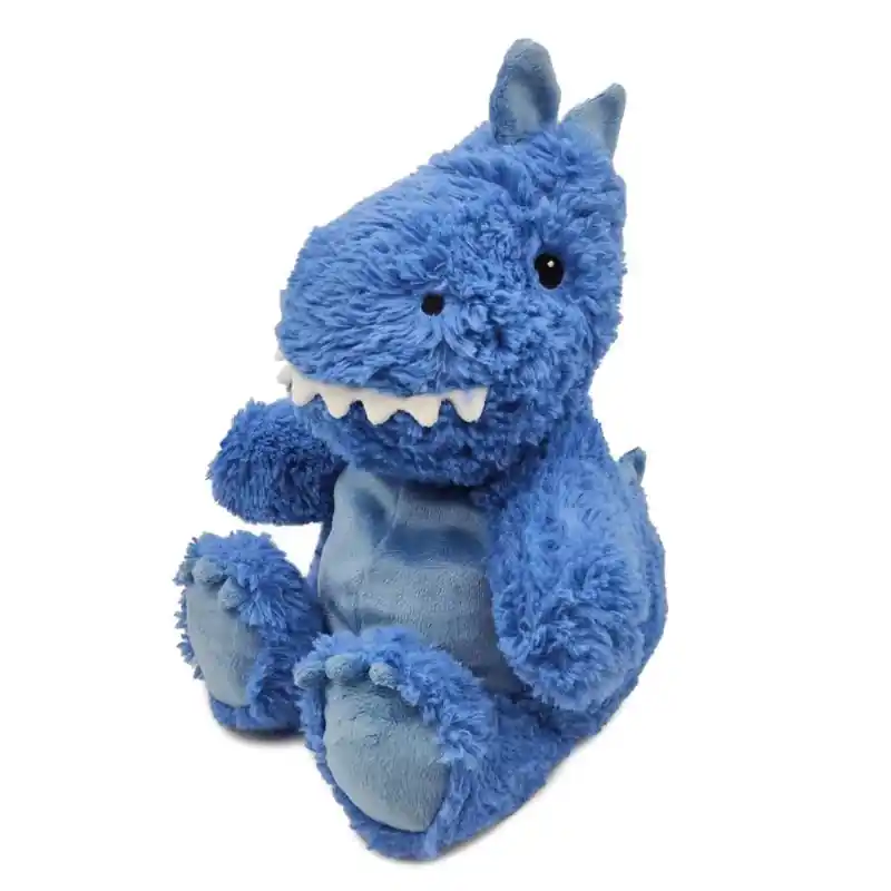 Warmies Trex Plush Stuffed Animal Blue 13 Inch