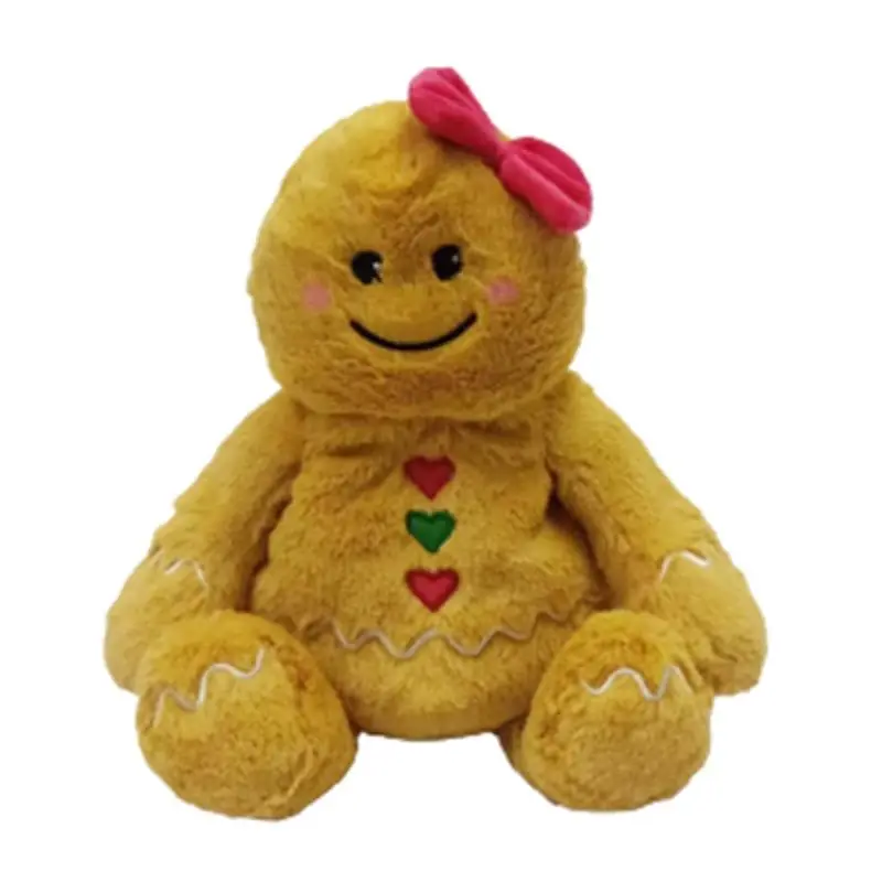 Warmies Gingerbread Girl Plush Stuffed Animal, Brown, 13 Inches