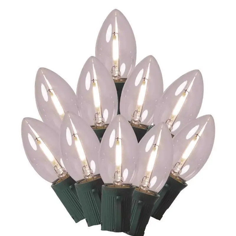 Celebrations Classic LED C9 Pure White 25 Ct String Christmas Lights 24 Ft.
