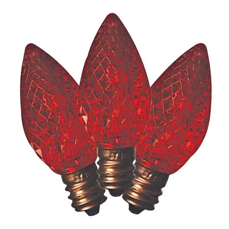 Led C9 Red Replacement Christmas Light Bulbs 25 Count
