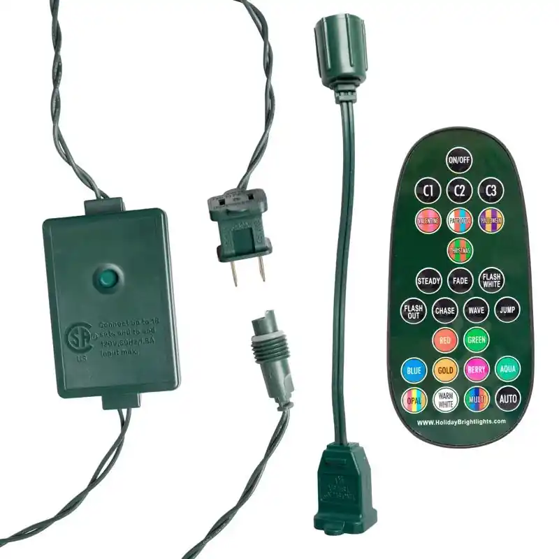 Holiday Bright Lights Led C9 Rgb Christmas Light Accessory, Green Wire