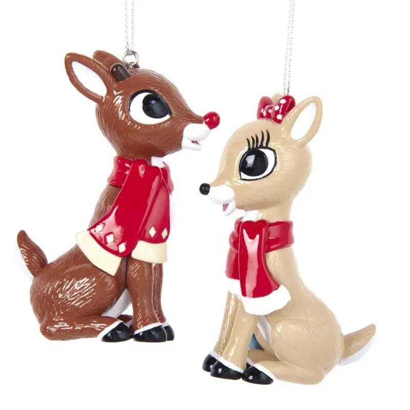 Kurt S. Adler Rudolph And Clarice Ornaments