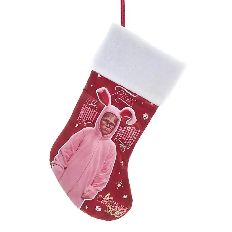 Kurt S. Adler Red Christmas Story Ralphie Bunny Costume Stocking, 19 Inches