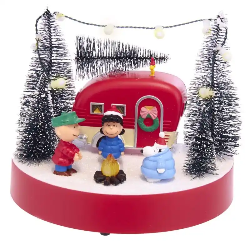 Kurt S. Adler Peanuts Musical Camper Scene Table Decor 7 Inch