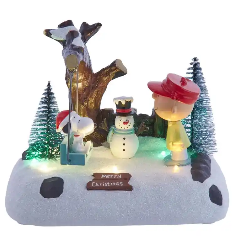 Kurt S. Adler Peanuts Snoopy On A Swing Table Decor 5.5 Inch