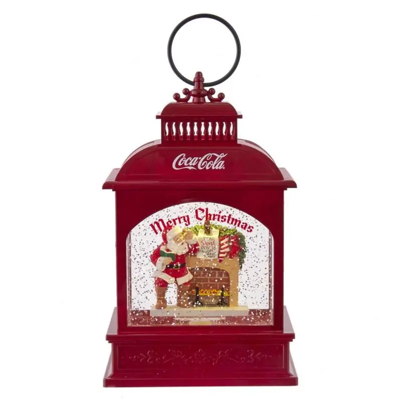 Kurt S. Adler Led Coca Cola Santa Lantern 9 Inch Holiday Decor