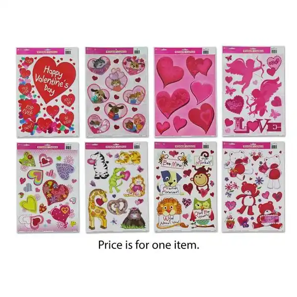 IG Design Valentine Cling Flower Display Window Clings 1 Each
