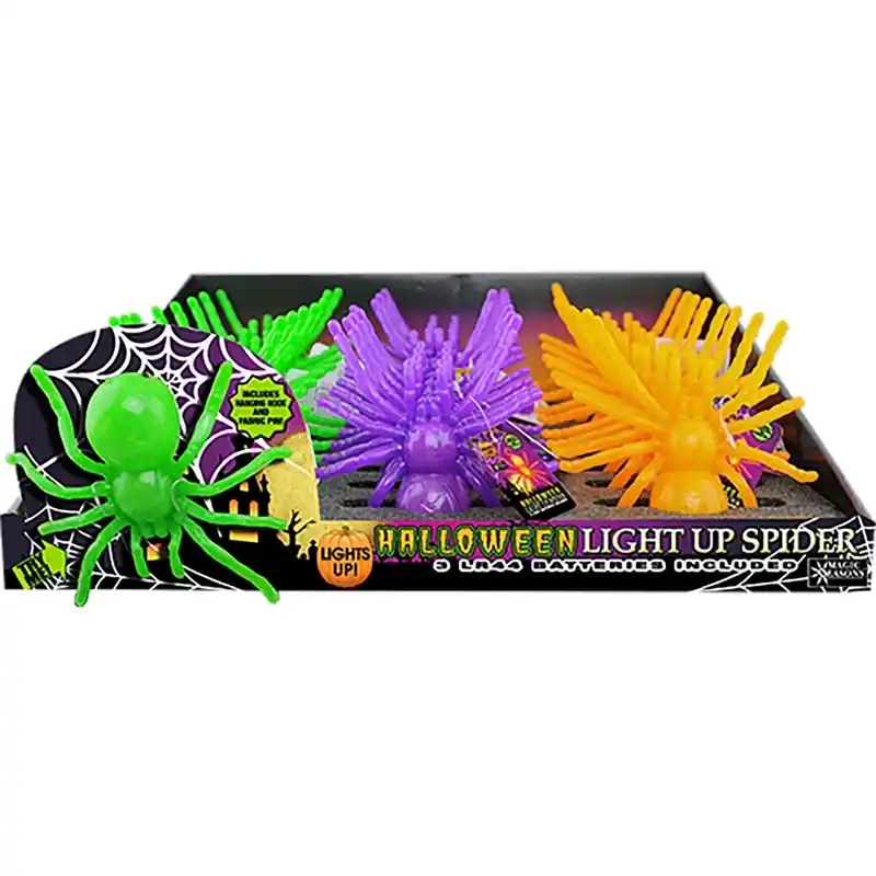 Halloween Light Up Spider, Assorted