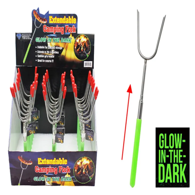 Diamond Visions Glow In The Dark Extendable Camping Fork 1 Pk