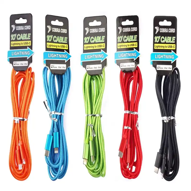 Diamond Visions Cobra Cord Lightning To USB Type C Cable 1 Pk