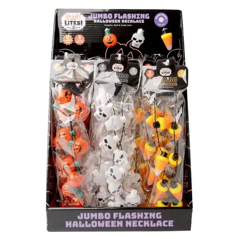 Spooky Lites LED Flashing Halloween Necklace 1 Pk