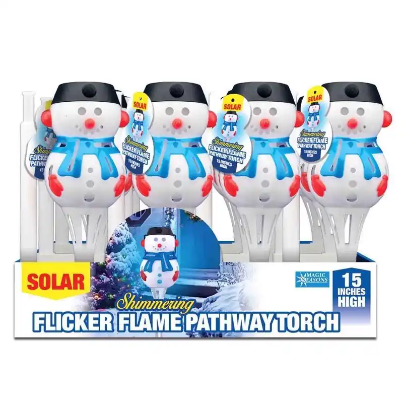 Shawshank LEDz Magic Seasons Shimmering Snowman Flicker Flame Pathway Light 1 Pk