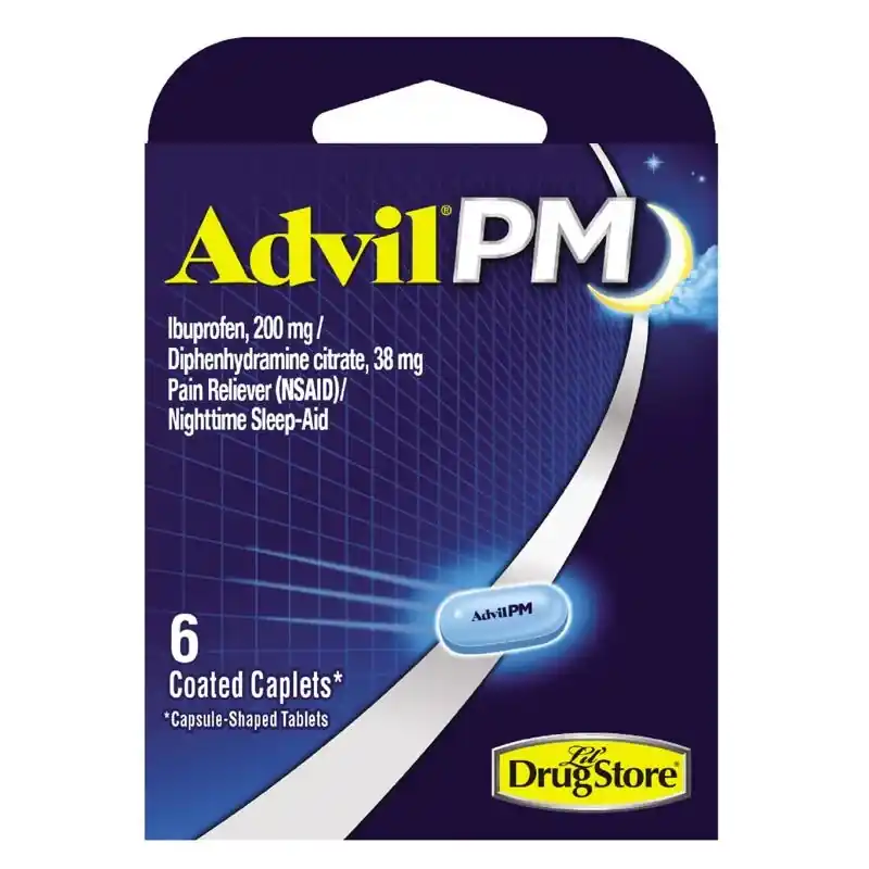 Advil PM Pain Reliever/Nightime Sleep Aid 6 Ct 1 Pk