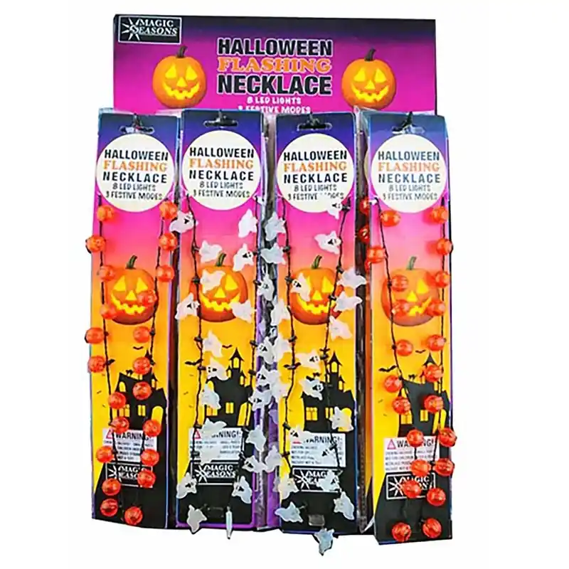 Magic Seasons Halloween Flashing Bulb Necklace Plastic 1 Pk