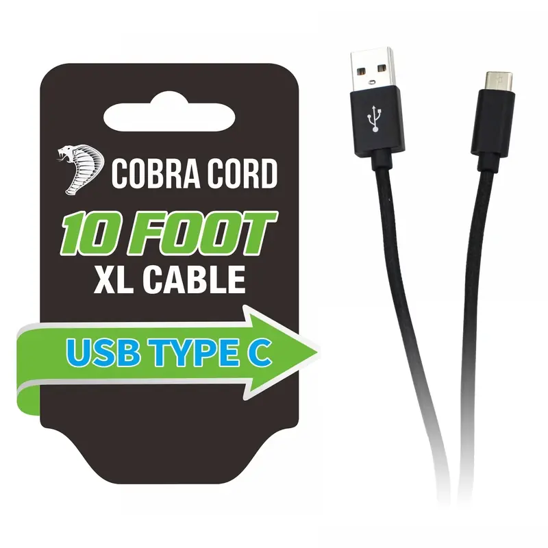 Diamond Visions Cobra Cord USB Type C Charging Cable 1 Pk