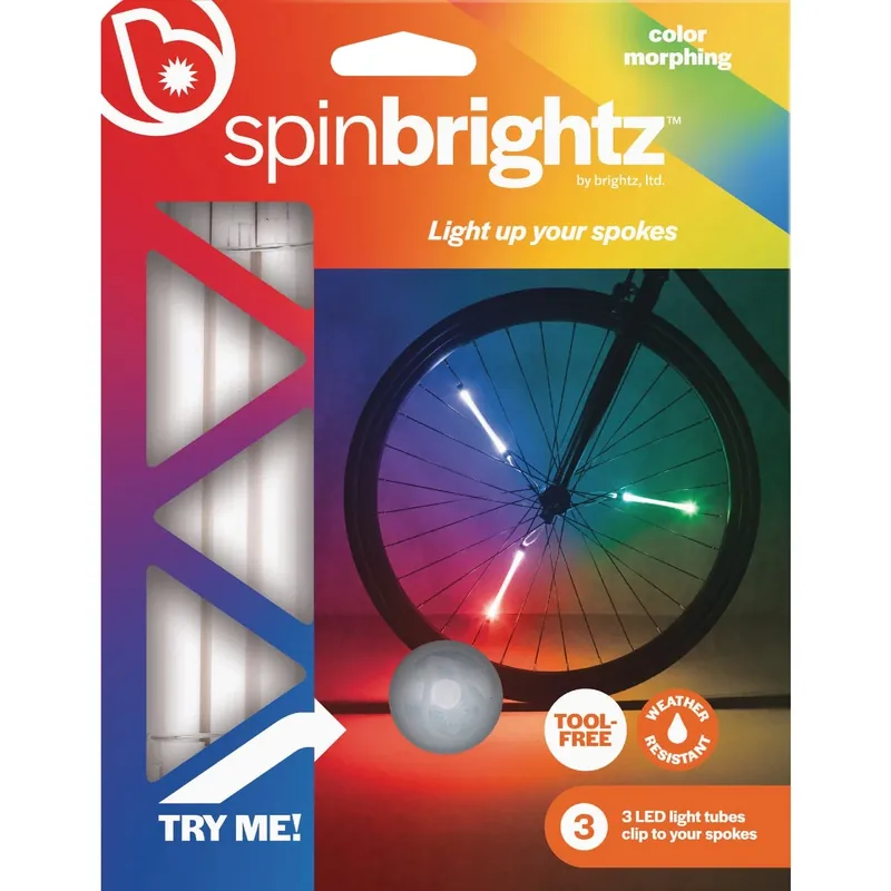 Brightz Spin Brightz Multicolor LED Bike Accessory ABS Plastics 1 Pc