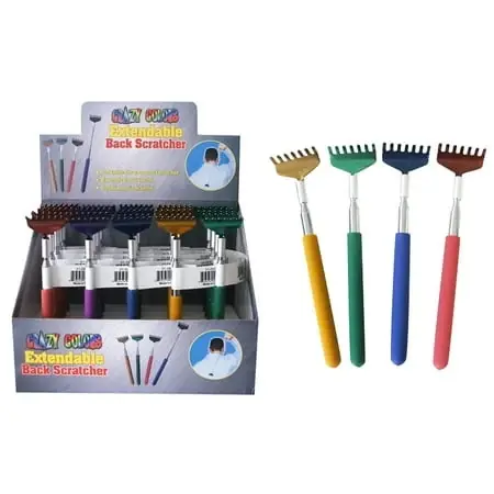 Telescopic Back Scratcher In Vibrant Crazy Colors - Extendable Design