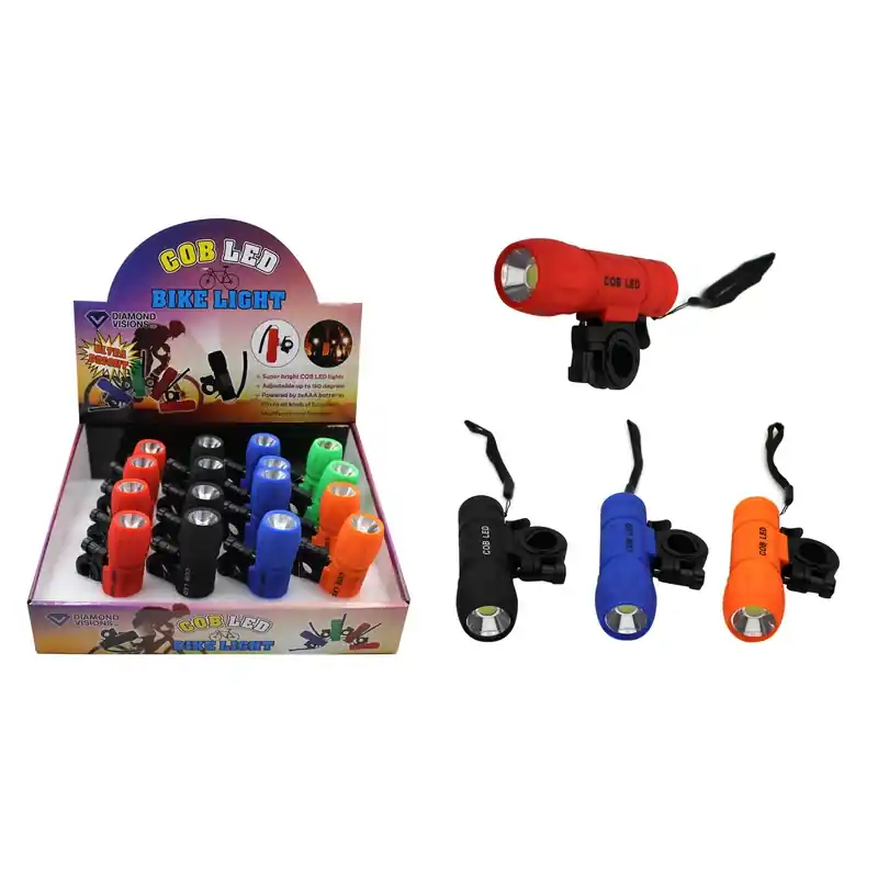 Diamond Visions Bicycle LED Flashlight Plastic 1 Pk