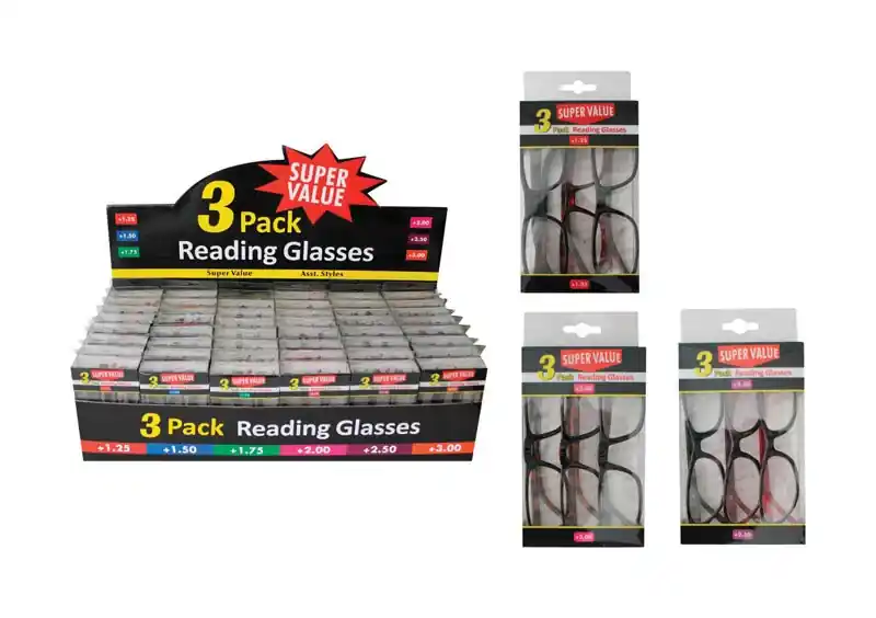 Diamond Visions Reading Glasses 3 Pk
