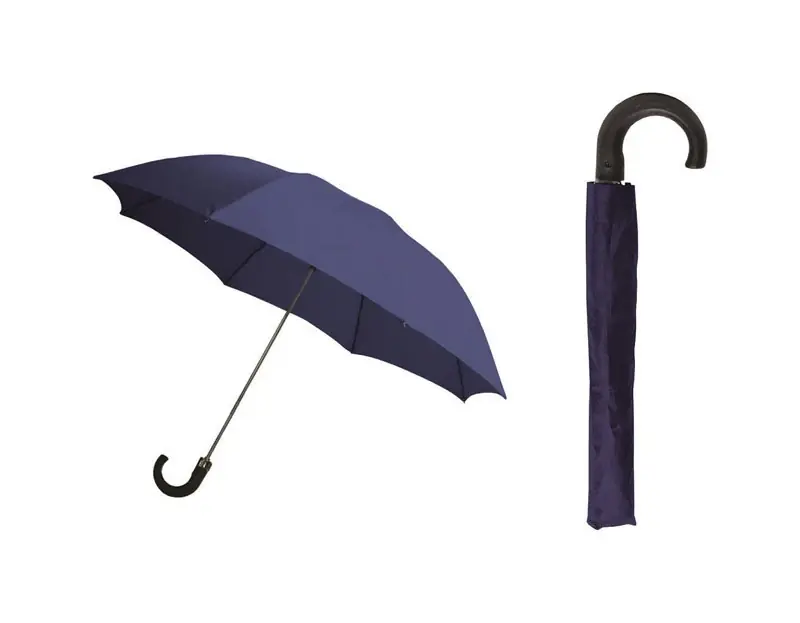 Blue 42 Inch Diameter Auto Open Umbrella With Metal Frame