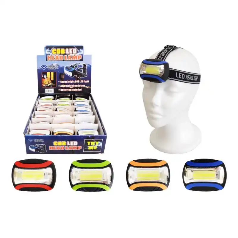 Diamond Visions 200 Lm Assorted LED COB LED Head Lamp AAA Battery