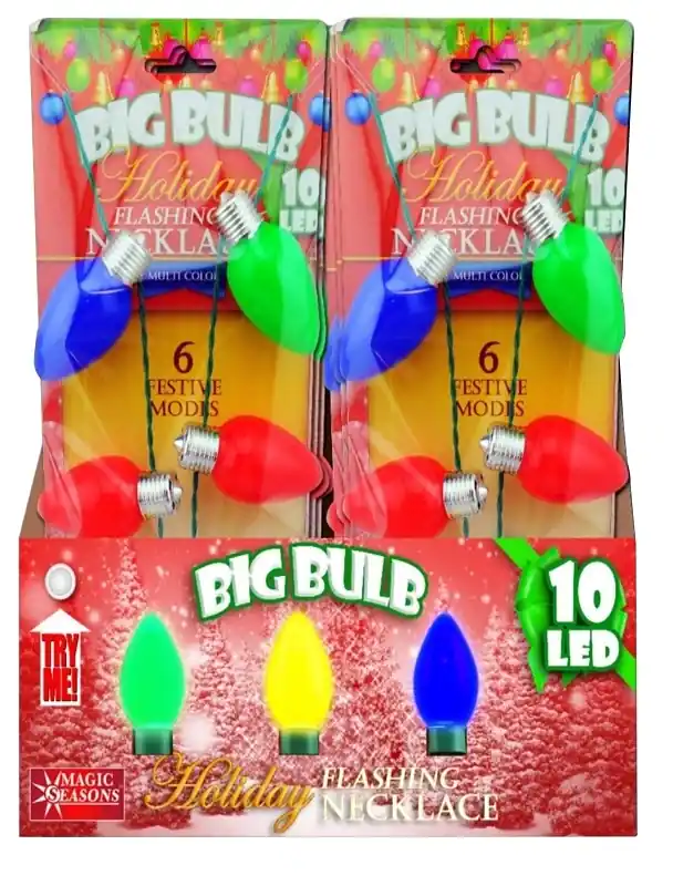 Magic Seasons Scorpion Master 10 In. Big Bulb Flashing Necklace 1 Pk