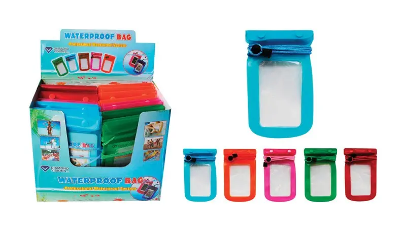 Diamond Visions Assorted Cell Phone Waterproof Cell Phone Bag 1 Ft. L