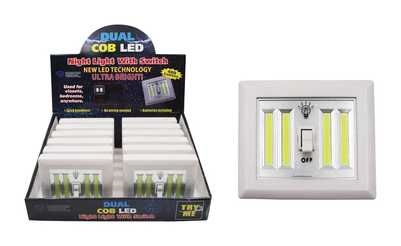 Diamond Visions Manual Battery Powered LED Night Light W/Switch