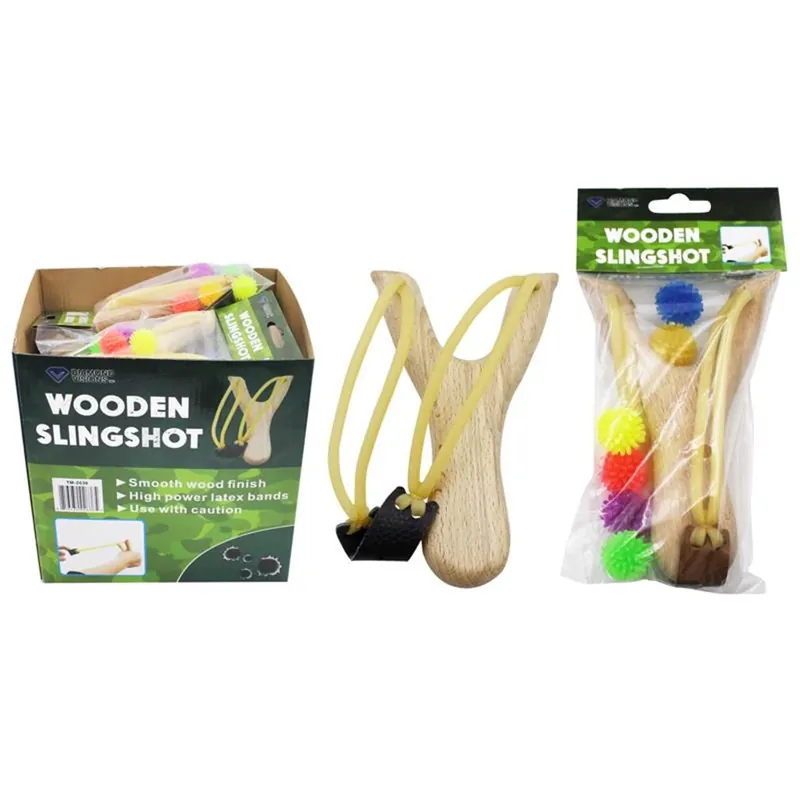 Diamond Visions Sling Shot With Silicone Balls Wood/Silicone 1 Pk