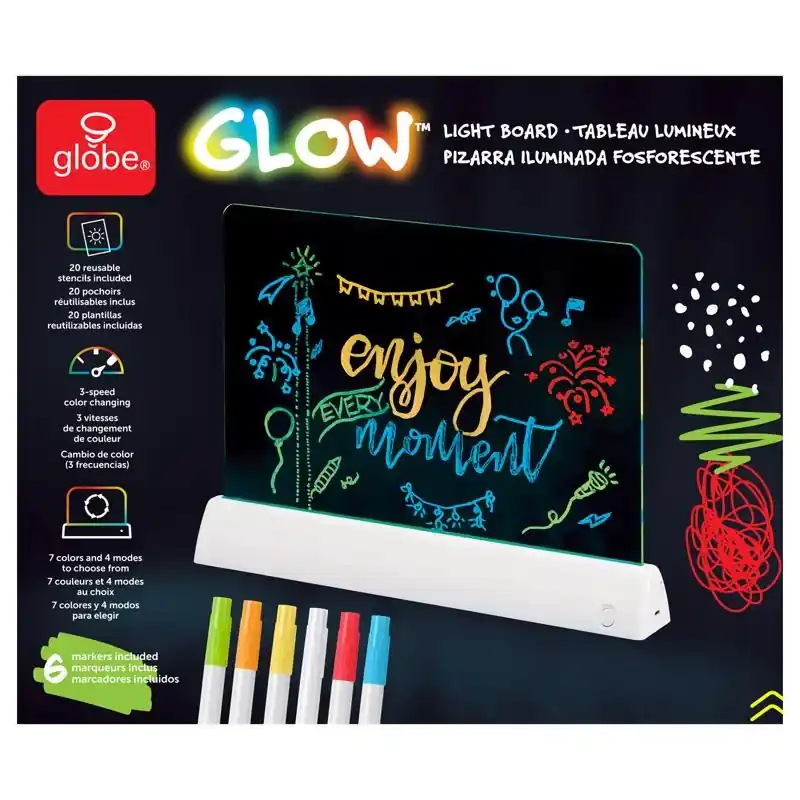 Glow Light Board Plastic Clear 27 Pieces For Ages 3 And Up
